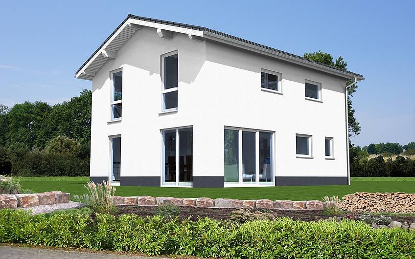 Planungsansicht des frei geplanten Kern-Haus in Halle-Ammendorf