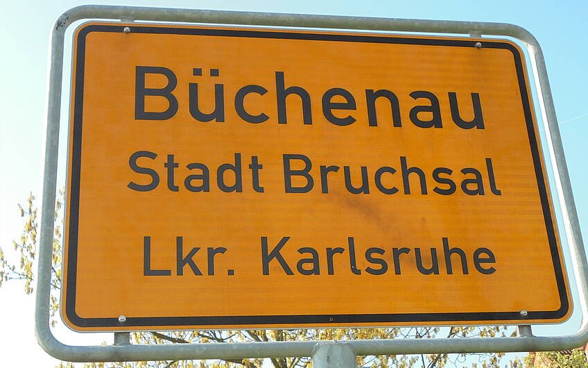 Ortsschild von Büchenau