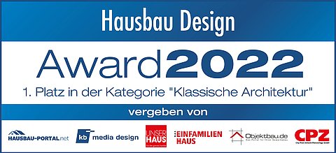 Urkunde Hausbau Design Award 2022