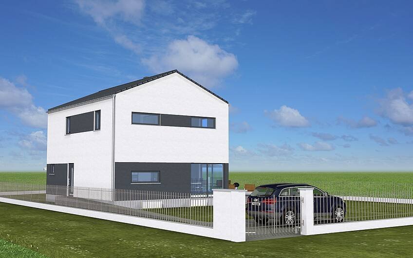 Massiv bauen mit Keller-ein Kern-Haus entsteht in Magdeburg