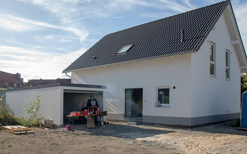 Kern-Haus Rohbau mit Garage in Halle Ammendorf