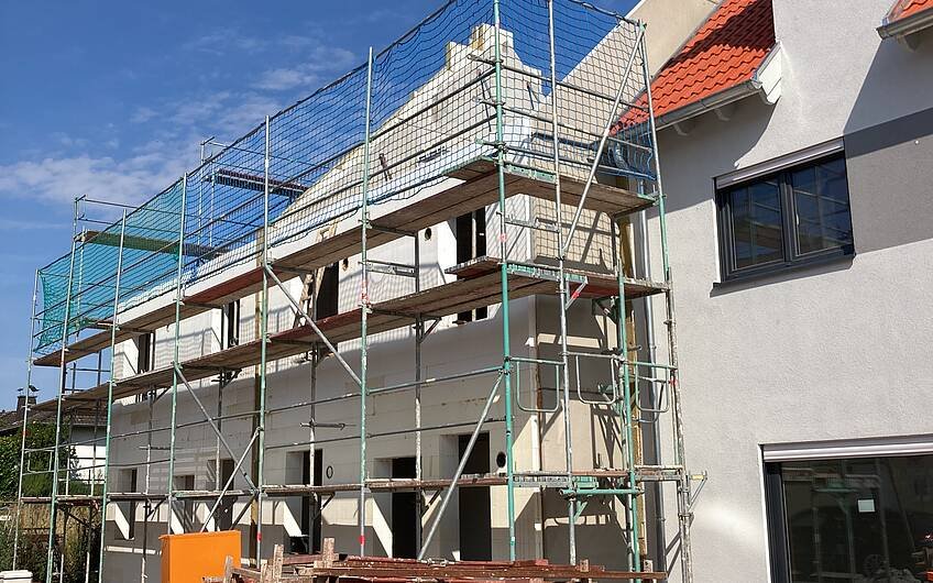 Doppelhaushälfte im Bau in Mainz