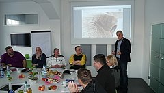 Handwerker-Frühstück bei Kern-Haus Chemnitz, Vortrag von Geschäftsführer Stephan Höhme