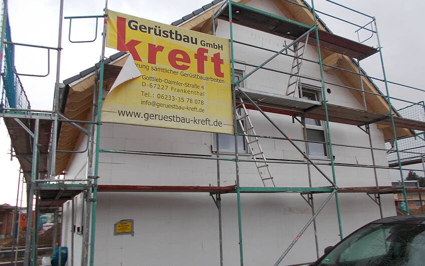 Fertiger Rohbau des individuell geplanten Einfamilienhauses Signum von Kern-Haus in Römerberg