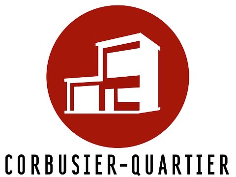 Logo eines der Quartiere im Rheinquartier: Corbusier-Quartier