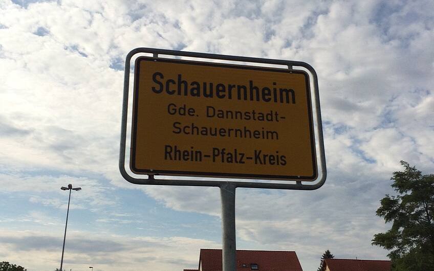Ortseingangsschild von Dannstadt-Schauernheim