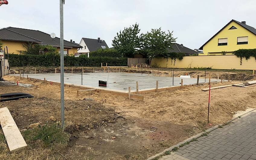 Bodenplatte für einen Kern-Haus Bungalow in Wolmirstedt