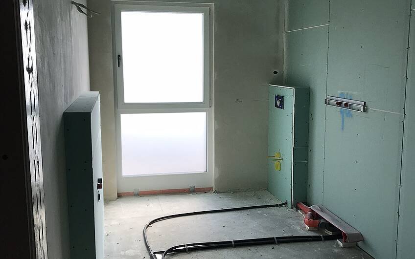 Badezimmer beplankt in Kern-Haus Bungalow in Wolfenbüttel