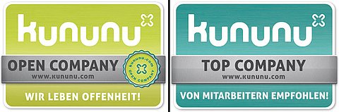 Logos Kununu Open Company und Top Company