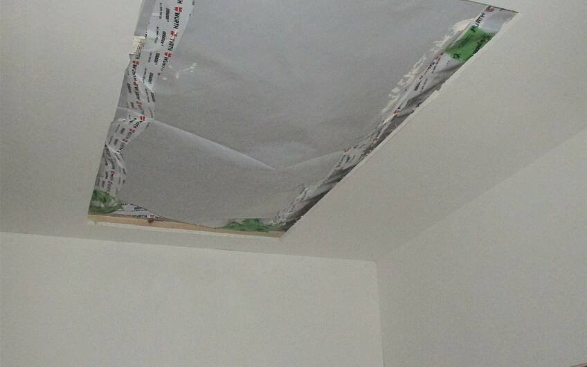 Für die Dachbodentreppe wurde eine Dachluke vorgesehen.