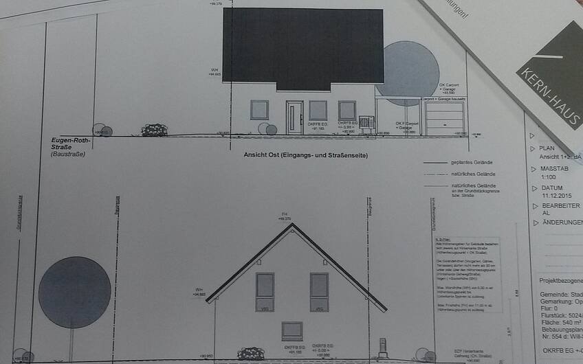 Plan des individuell geplanten Einfamilienhauses Luna von Kern-Haus in Ludwigshafen