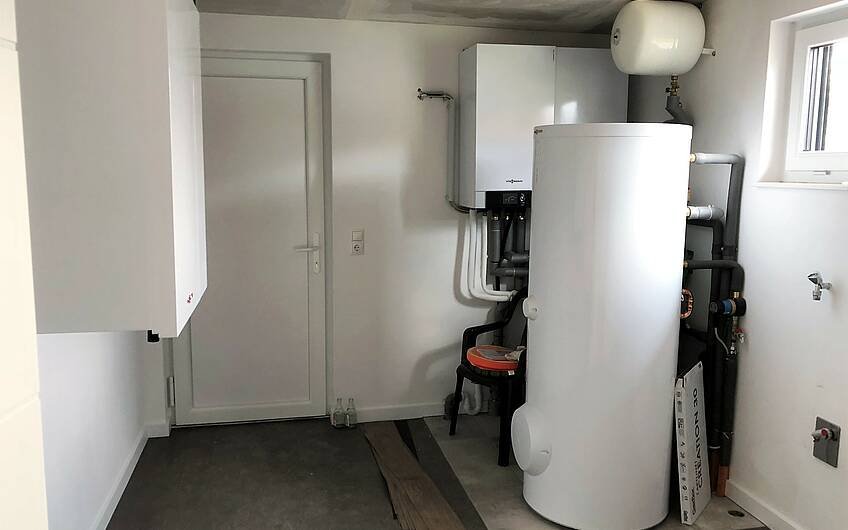 Luftwasserwärmepumpe im Kern-Haus Bungalow in Magdeburg