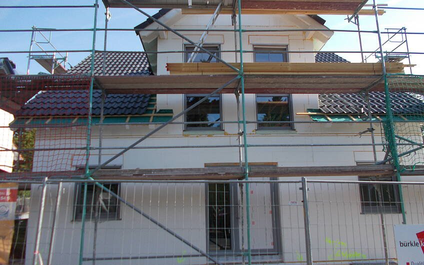Fertiger Rohbau des frei geplanten Kern-Hauses in Bad Dürkheim