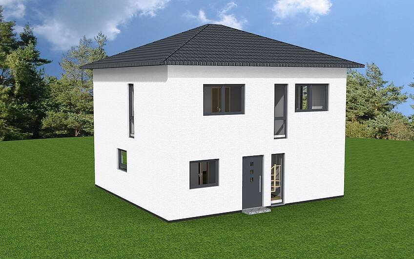 Individuell bauen, eine Stadtvilla entsteht in Magdeburg, im Wohngebiet Blumental - ein Kern-Haus-Projekt.