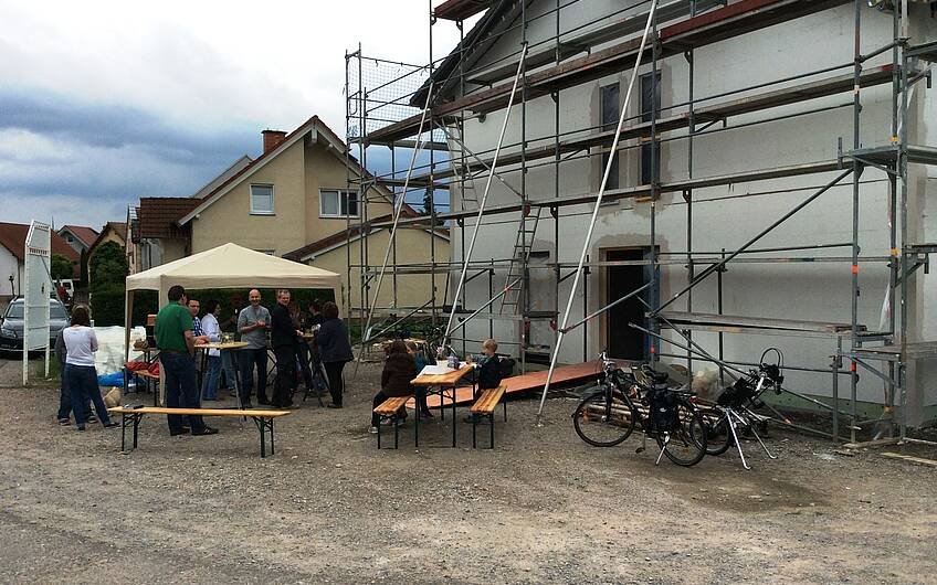 Rohbaufest im frei geplanten Einfamilienhaus von Kern-Haus in Leimersheim