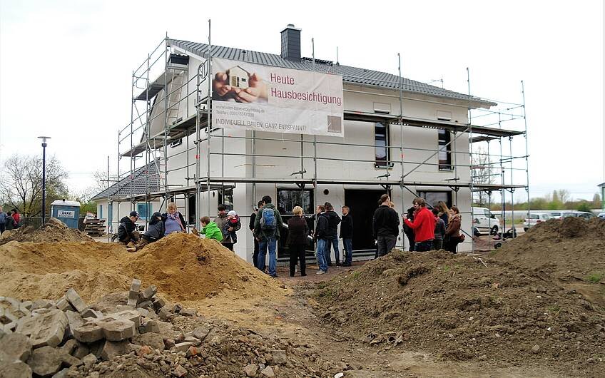 Pultdachhaus bauen in Magdeburg - ein Bauprojekt von Kern-Haus Magdeburg.