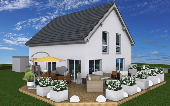 Gemeinsam mit dem Architekten haben die Bauherren ihr Traumhaus geplant und in der Zentrale der Firma Kern-Haus bemustert.
