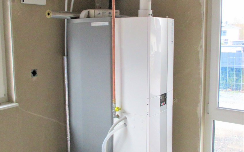Installation der Heizungsanlage.                               