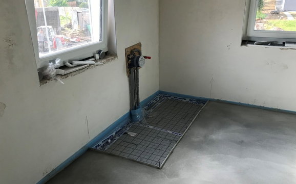 Estrich in der individuell geplanten Kern-Haus-Stadtvilla Mateo in Sasbach