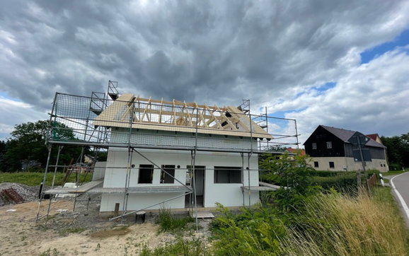 Dachstuhl Seitenansicht Haus