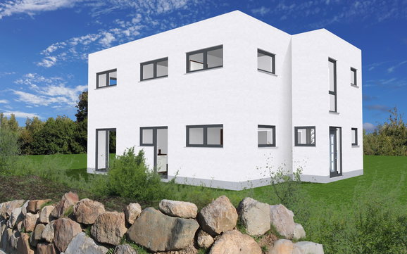 umgeplantes Kern-Haus Futura Bauhaus in Zwickau-Schneppendorf