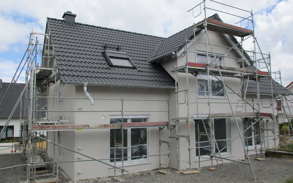 Unterputz des Hauses.