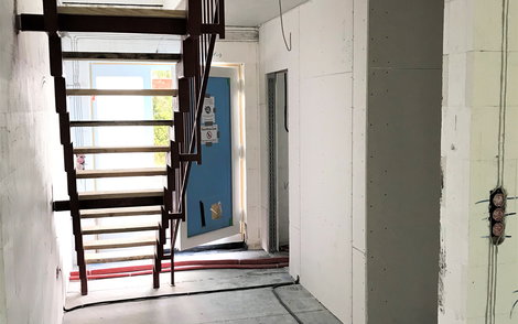 Der Ausbau im Innenbereich schreitet voran.