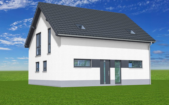Planungsansicht des Eingangs des Kern-Haus in Eilenburg