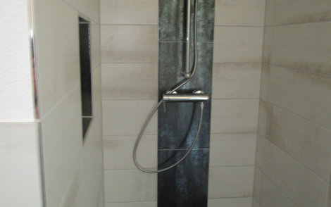 Die Dusche ist fertig.