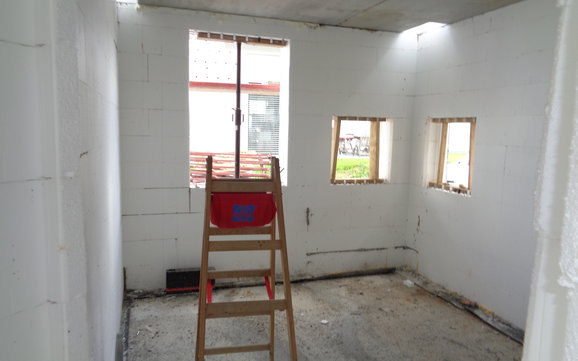 Erdgeschossdecke des frei geplanten Einfamilienhauses von Kern-Haus in Römerberg