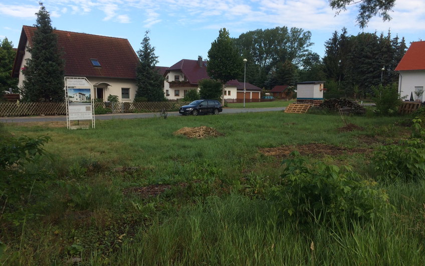 Das Baugrundstück der Bauherren