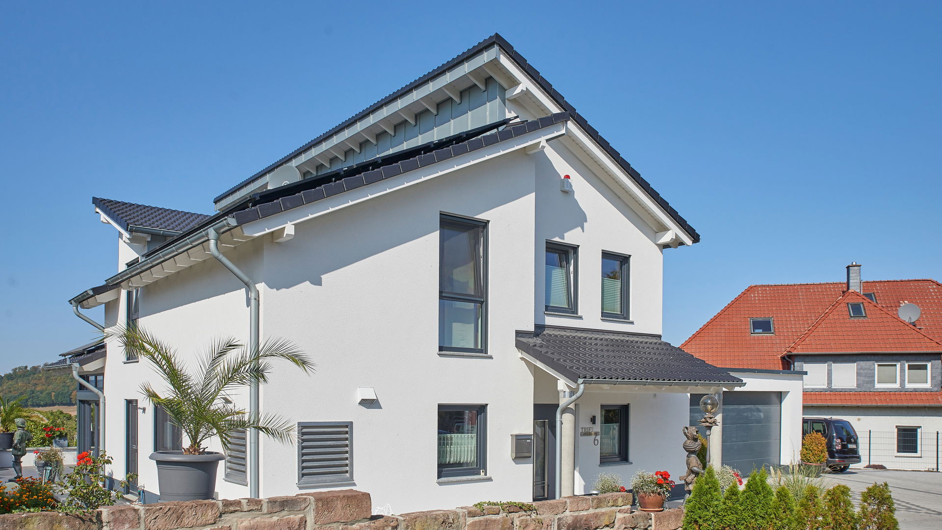 Homestory Architektenhaus Akzent Eingangsseite