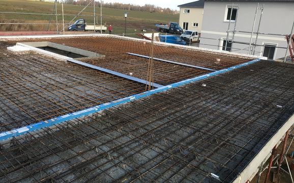 Fertigstellung der Decke des Erdgeschosses