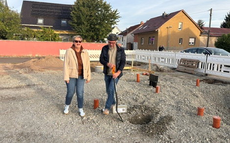 Das Bauherrenpaar im Einsatz