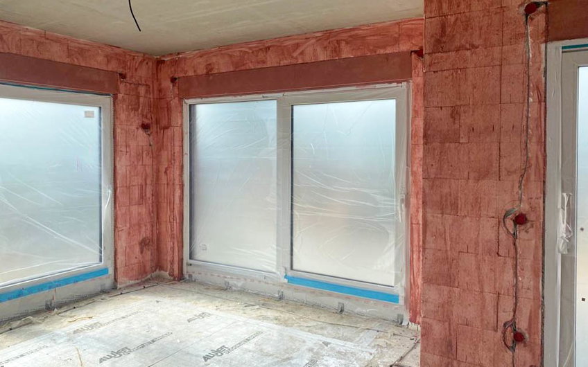 vorbereitung der Wände für Innenputz in Kern-Haus Allea in Eilenburg