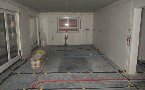 Der Innenausbau schreitet weiter voran.