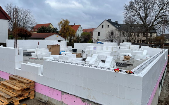 Beginn Rohbau Wände EG