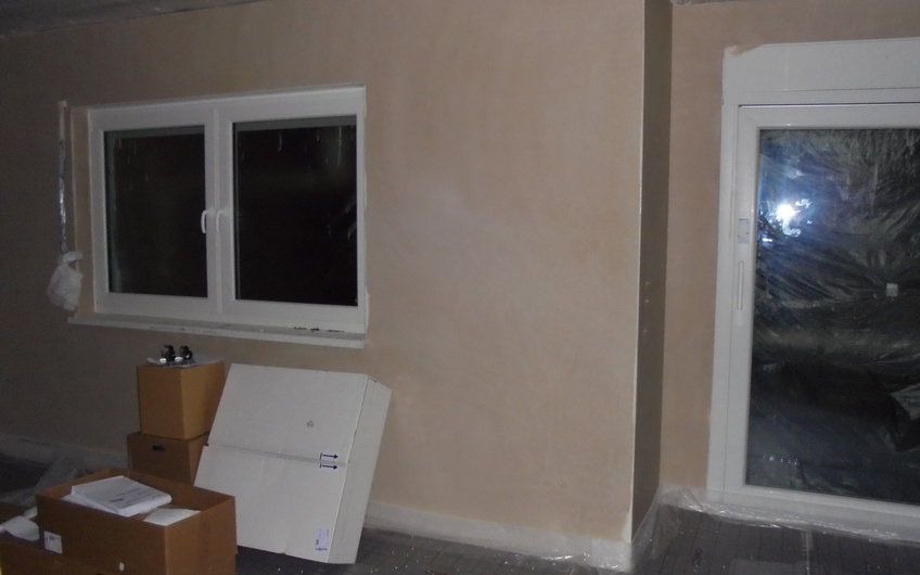 Innenputzarbeiten im individuell geplanten Einfamilienhaus Aura von Kern-Haus in Wachenheim