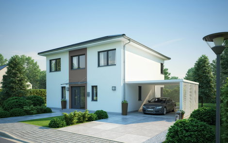 Traumvilla Ansicht Eingangsseite.