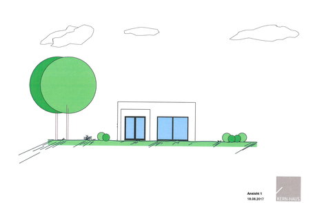 Planungszeichnung der Gartenansicht