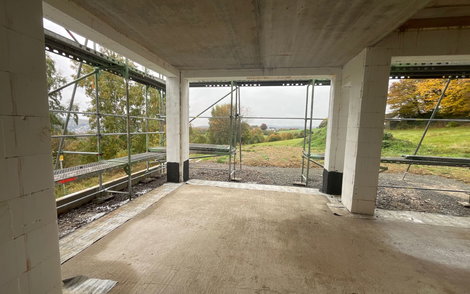 Rohbau im Erdgeschoss in Ennepetal