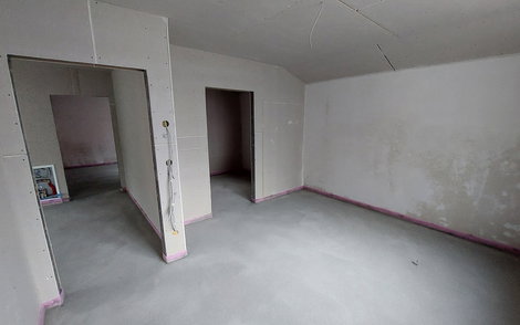 Vorbereitende Arbeiten in den Wohngeschossen