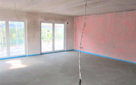Der Estrich ist fertig.