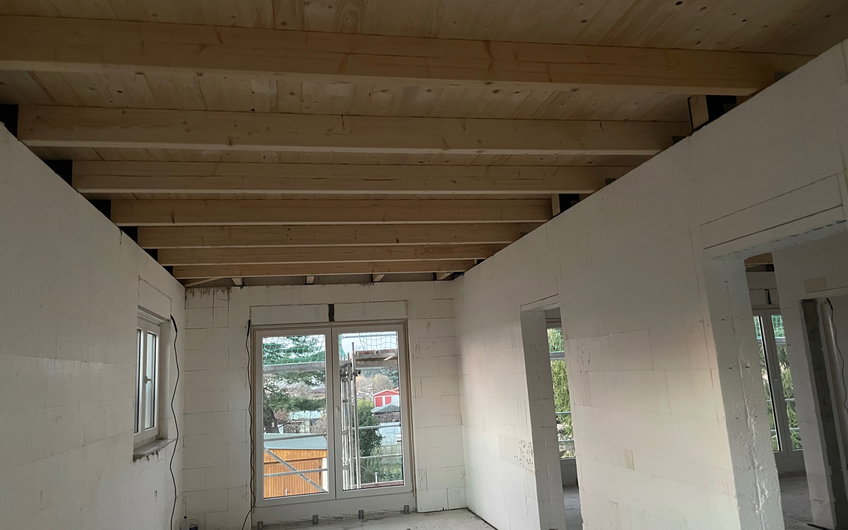Die Fenster wurden eingebaut