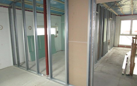 Metallständerwerk.