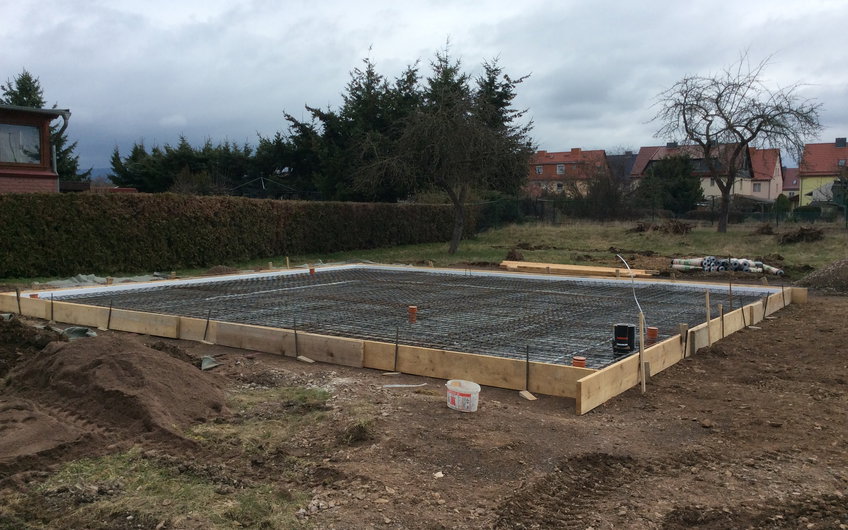 Nun ist endlich Baubeginn für das Haus in Nordhausen.