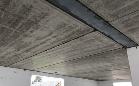 Erdgeschossdecke der individuell geplanten Kern-Haus-Stadtvilla Mateo in Sasbach