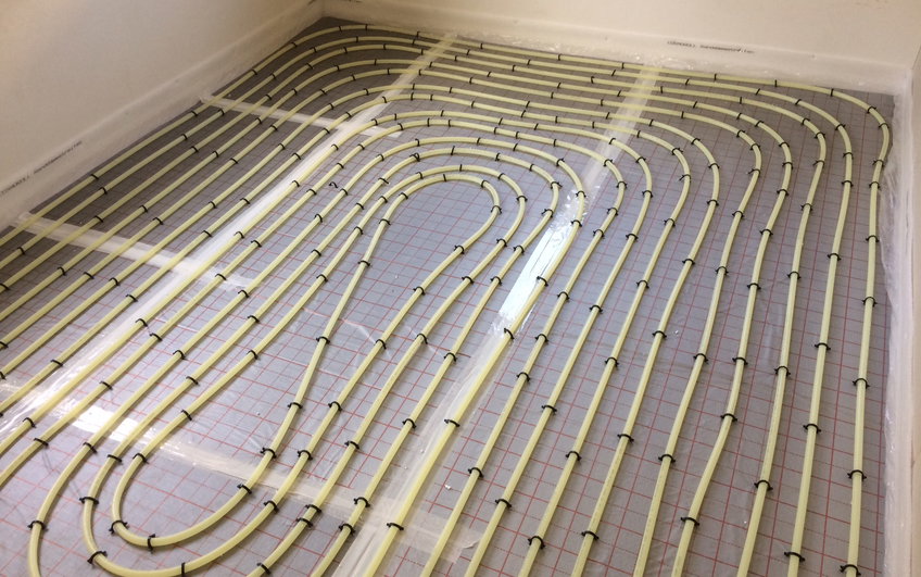 Installation Fussbodenheizung