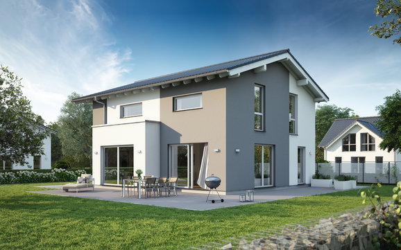 3D Ansicht Gartenseite