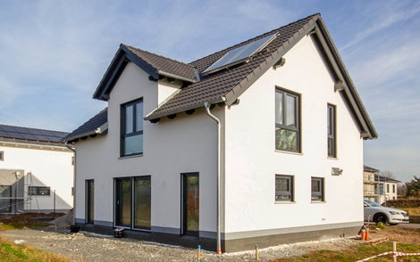 Terrassenseite des Kern-Haus Trend in Eilenburg
